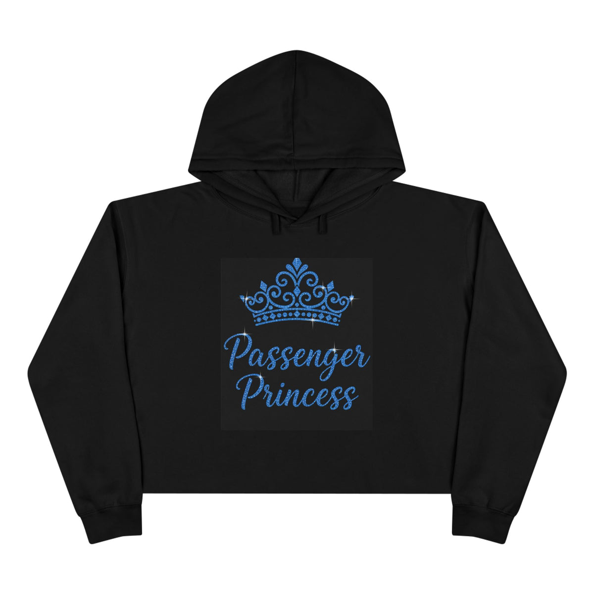 Copy of Passenger Princess Crop Hoodie — Blue Tiara Graphic Cropped Hoodie
