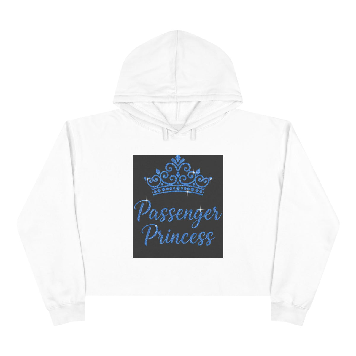 Copy of Passenger Princess Crop Hoodie — Blue Tiara Graphic Cropped Hoodie